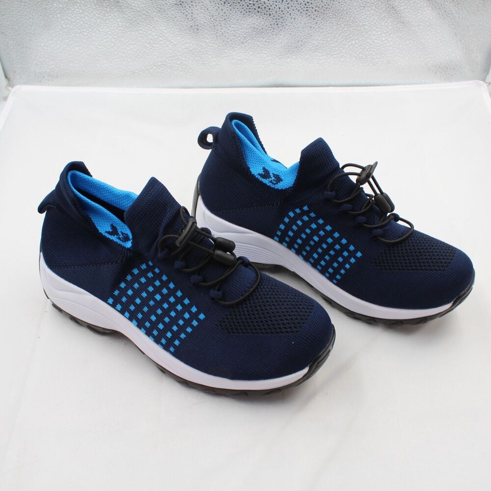 Comfort Wear Women 7.5 Ortho Stretch Cushion Shoes Walking Sneakers Navy - Picture 6 of 8